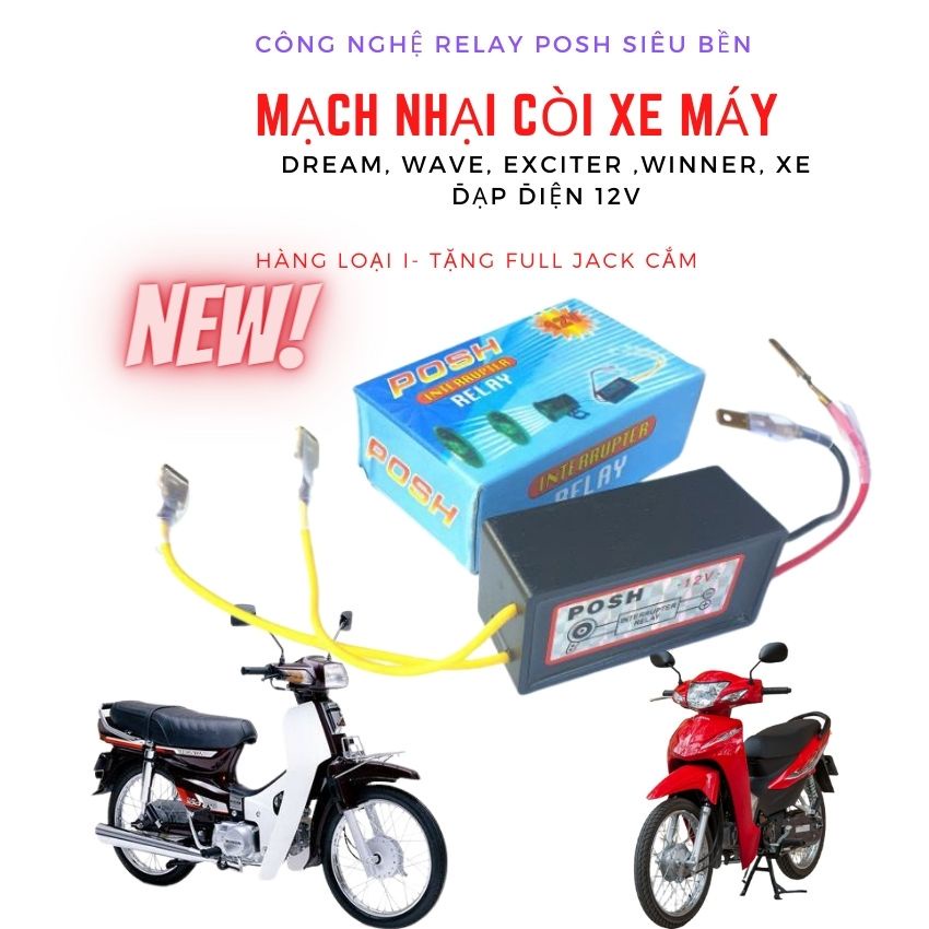 Chíp Nhại Còi Kêu Dồn Dập Lắp Zin Ko Cắt Dây Cho Wave , Dream , Exciter ,Winner... Hàng Đúc Chất Lượng