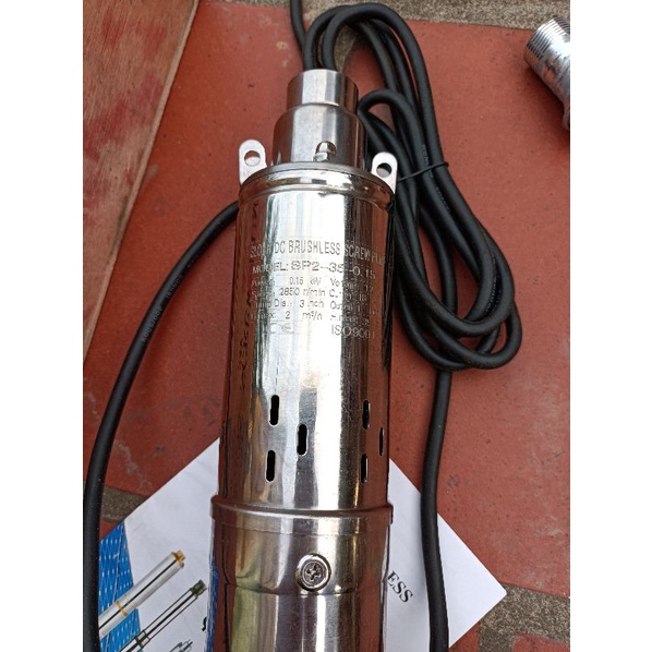 Bơm solar, bơm hỏa tiễn năng lượng mặt trời 350w 750w hút sâu 55m đến 90m