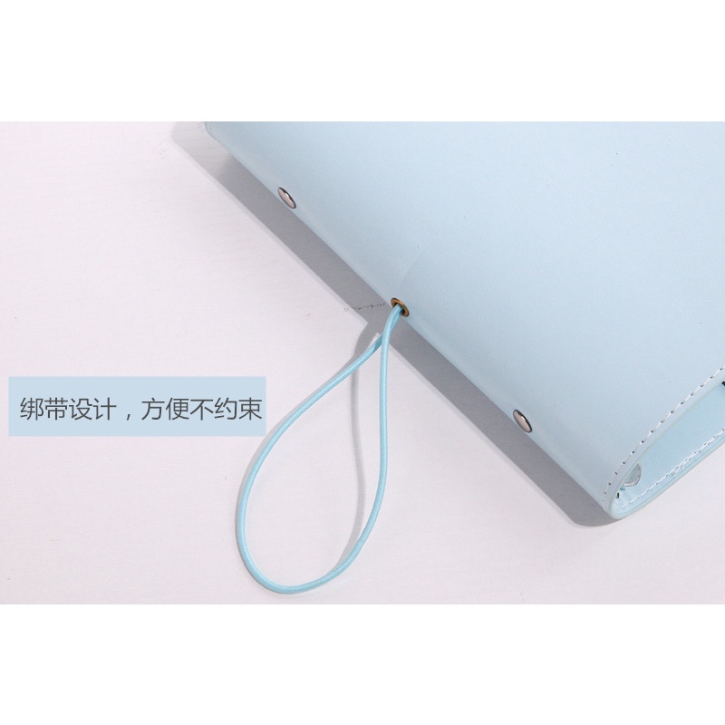 NB20 Sổ tay bìa da thật pastel gáy tròn SOL shop