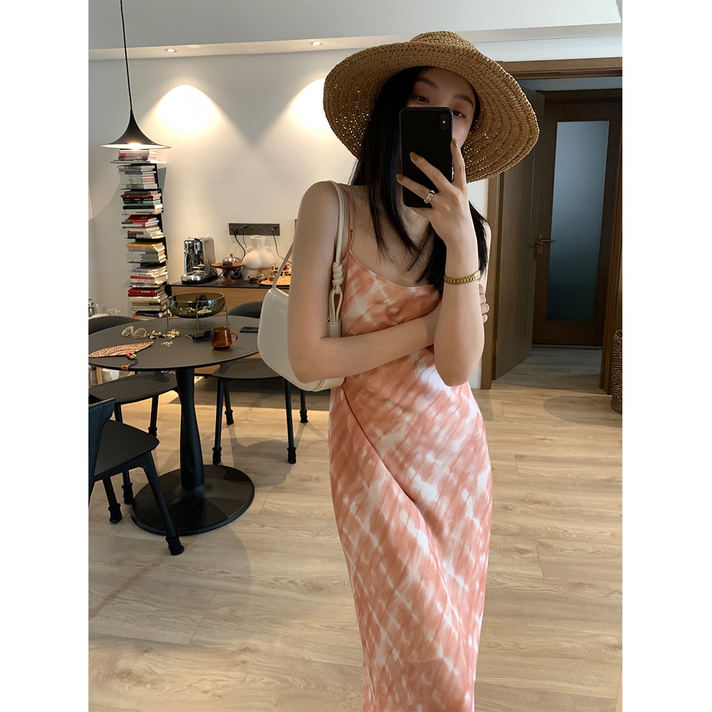 Đầm Dệt Kim Hai Dây In Họa Tiết Sang Trọng Thời Trang Cho Nữ