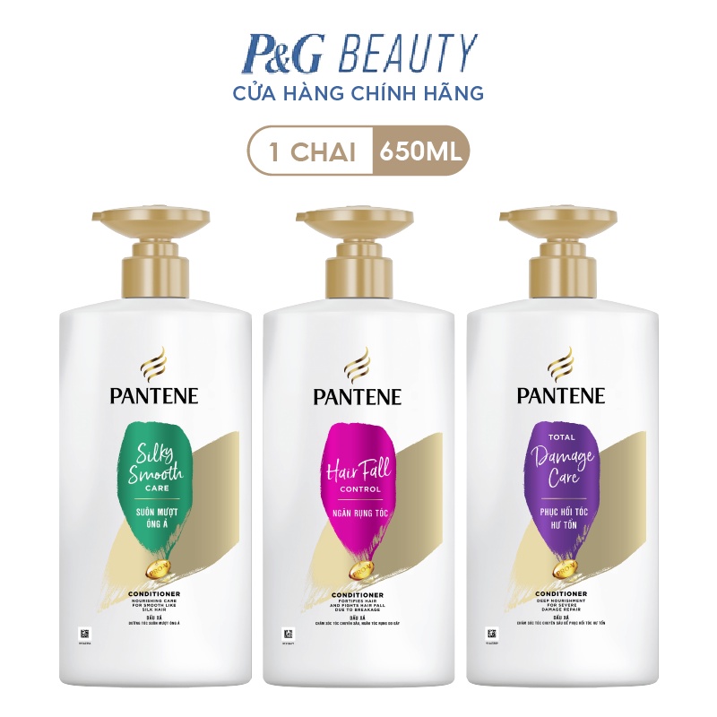 Dầu Xả PANTENE chai 650ml Ngăn Rụng Tóc / Mượt Mà Óng Ả / Chăm Sóc Hư Tổn