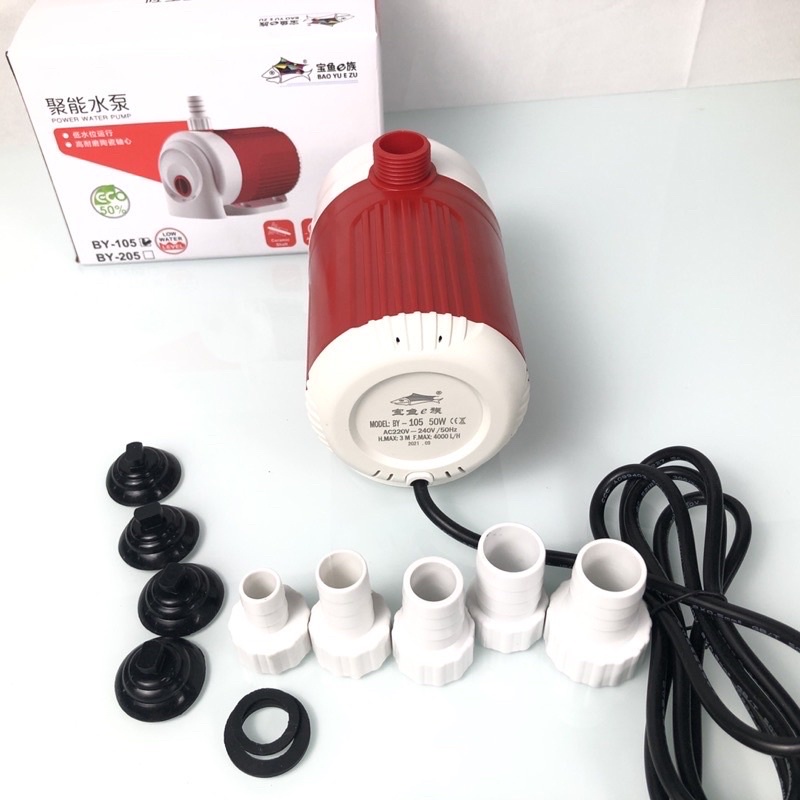 Máy Bơm Chìm Cao Cấp Bể Cá BaoYu BY 103-109 Dành Cho Bể Cá Cảnh, Siêu Êm, Mẫu Mã Đẹp