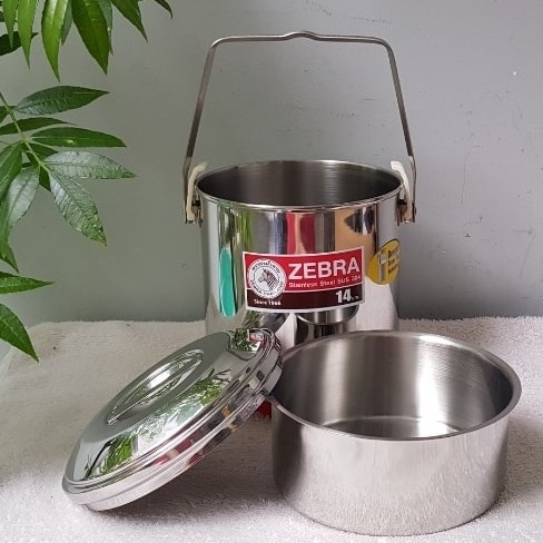 Camen Inox Zebra Thái Lan-14cm, Có Ngăn, Sâu Lòng 151624-151625