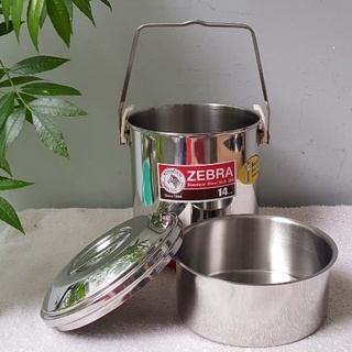 Camen inox zebra thái lan-14cm, có ngăn, sâu lòng 151624-151625