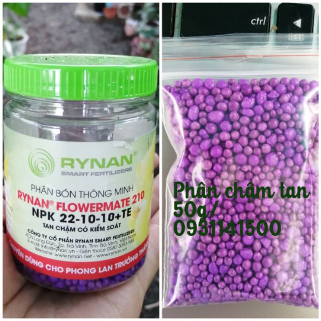 150g Phân tan chậm Rynan dành cho cây hoa kiểng