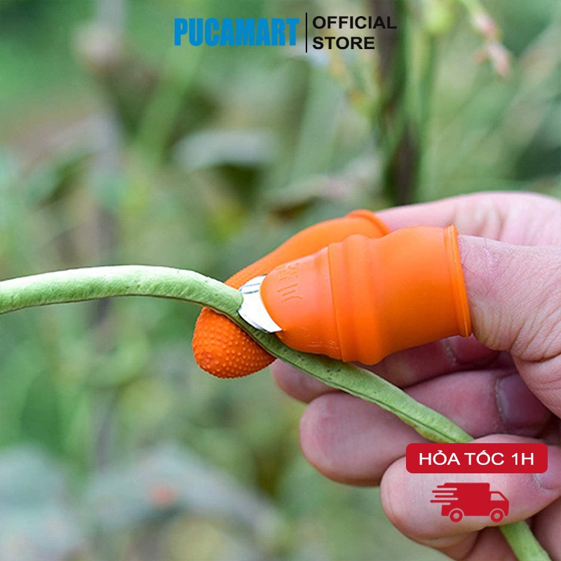 Bộ Đầu Móng Cắt Rau Củ Quả PUCA, Móng Nhặt Rau Quả Thay Dao Nhanh Chống Bằng Silicon Và Thép Tiện Lợi