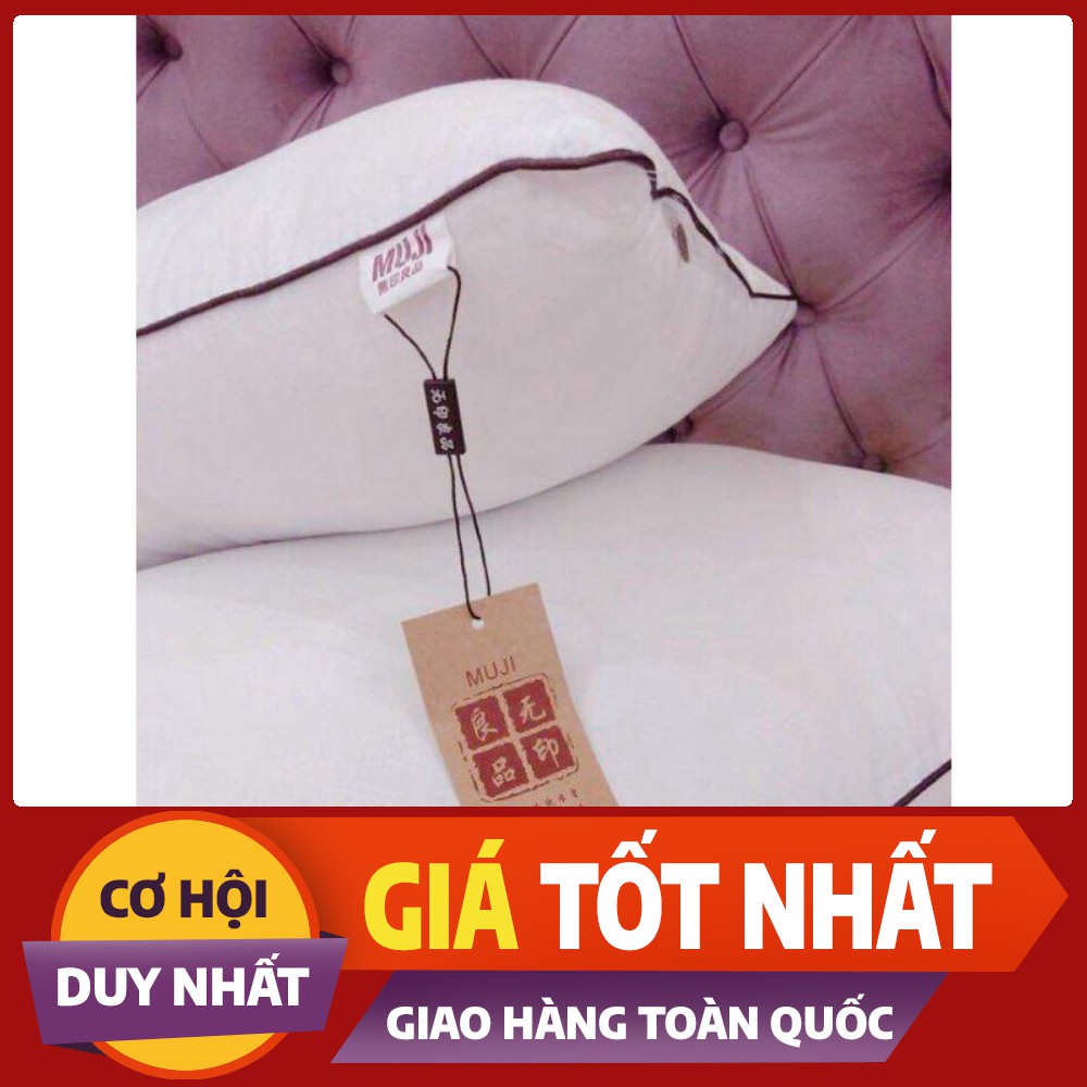 Cặp ruột gối đầu Muji ép hơi vỏ cotton dày - Hàng đẹp ( Size 45x65)