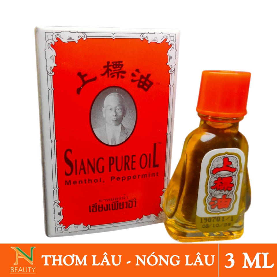 Dầu gió đỏ Thái Lan hiệu ông già Siang Pure Oil Thơm Lâu , Nóng Lâu
