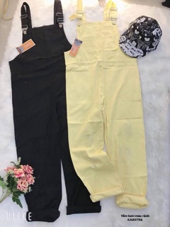 Quần yếm kaki mài rách (KA)