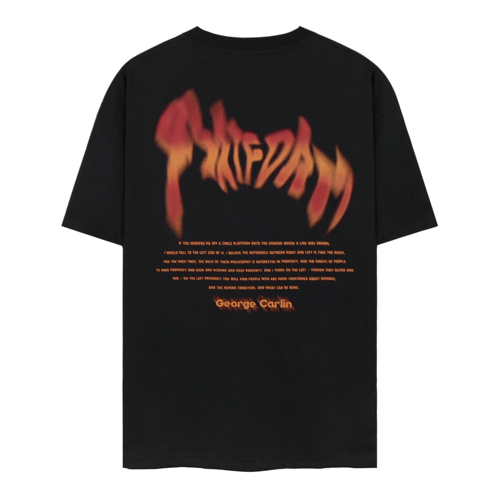 Áo Thun Màu Đen In Chữ Platform Chất Liệu 100% Cotton Form Rộng Thoải Mái Unisex Nam Nữ