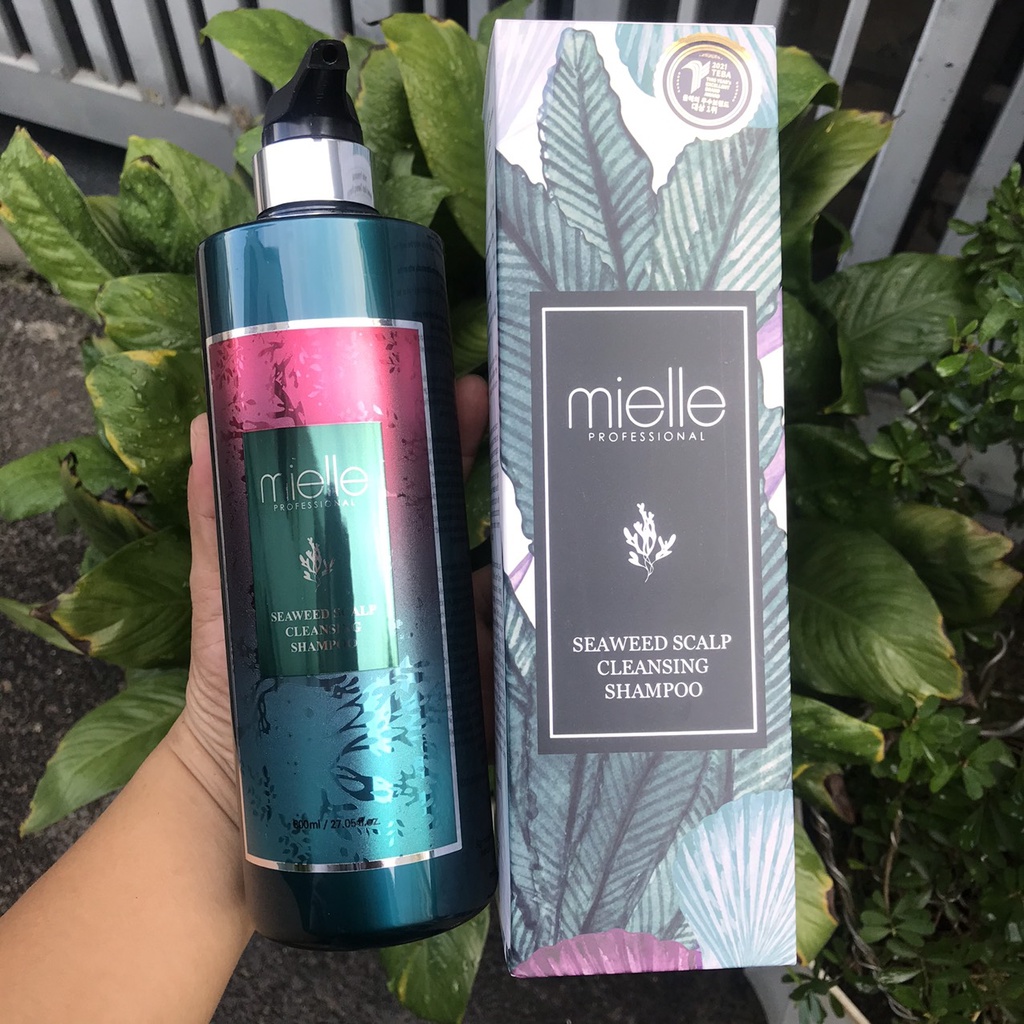 Dầu gội giảm gàu chống rụng tóc bảo vệ da đầu tinh chất rong biển Mielle Seaweed Scalp Clinic Shampo