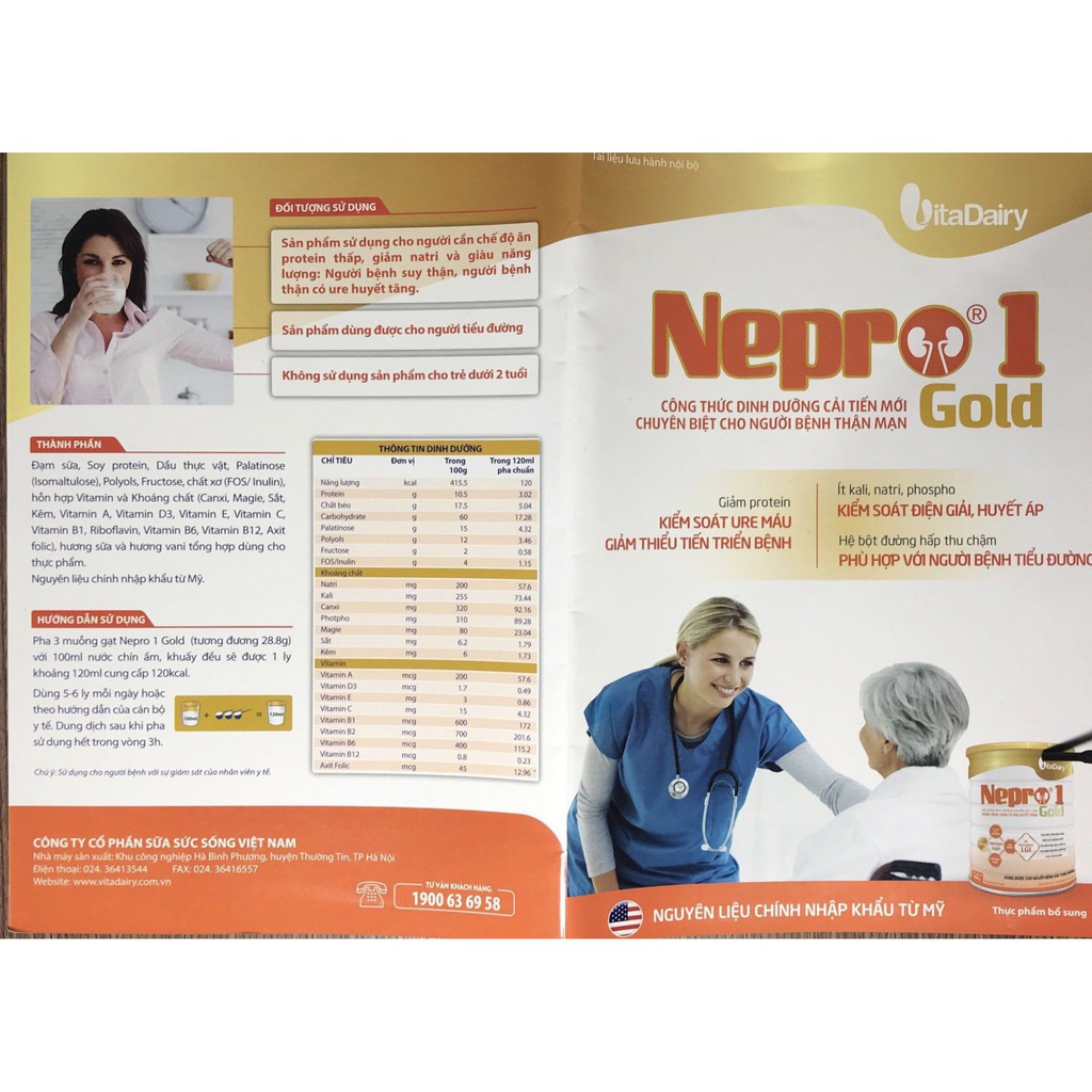 Combo 12 Lon Sữa Nepro1 Gold_400gr (Dành cho bệnh nhân suy thận + Tiểu đường)_Date mới nhất
