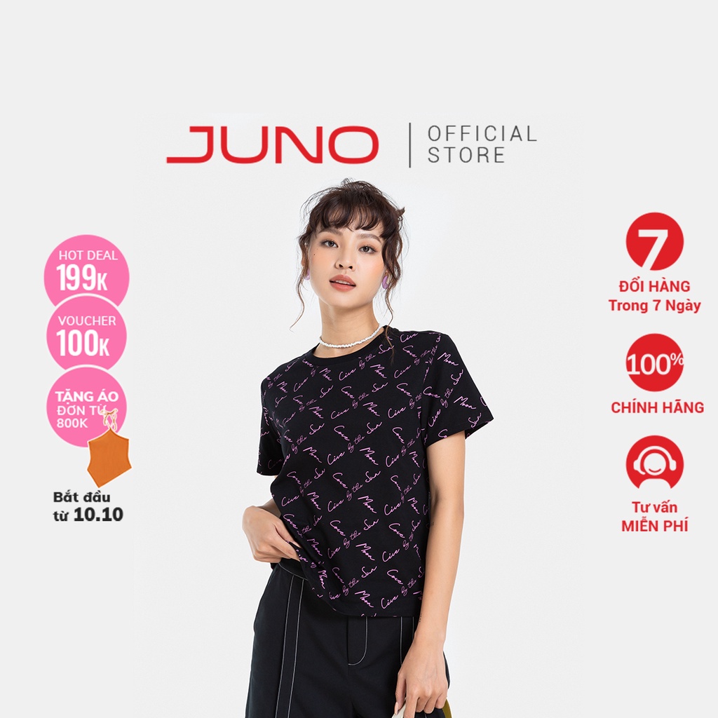 Áo Thun JUNO Form Vừa Pattern Live By The Sun JNATH012