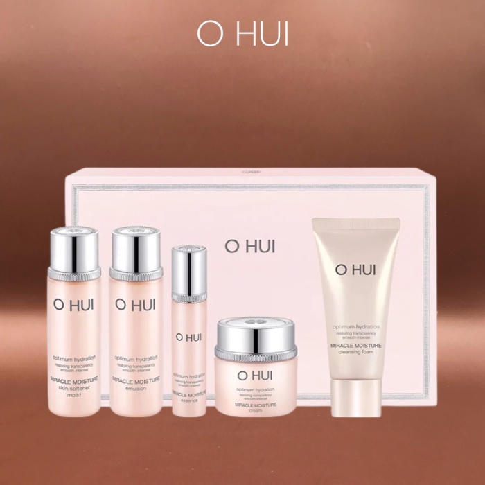 Bộ Sản Phẩm Dưỡng Ẩm Cung Cấp Nước Ohui Miracle Moisture Special Set 5pcs 75ml