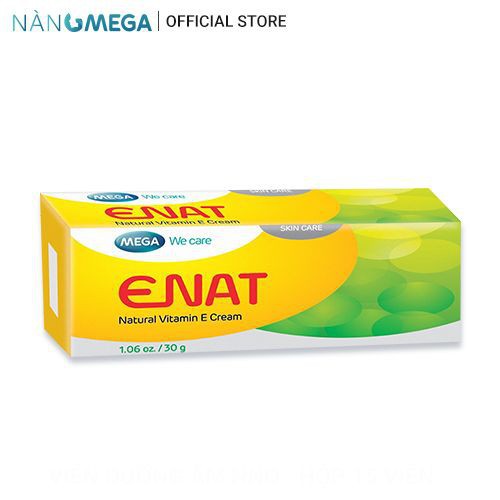 Enat Natural Vitamin E Kem dưỡng ẩm Vitamin E giữ ẩm và làm mờ các nếp nhăn 30gr