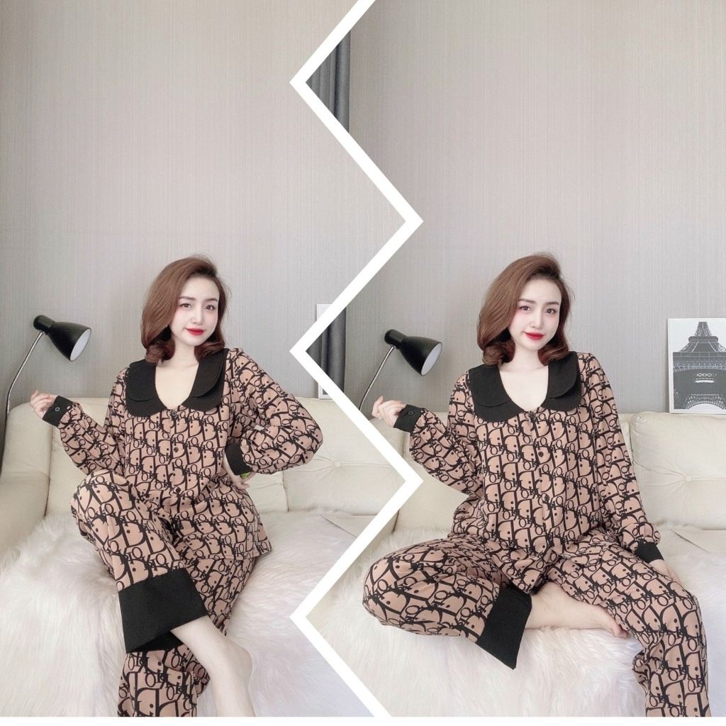 Đồ Ngủ Nữ Lụa, Bộ Ngủ Mặc Nhà Pijama Dễ Thương Vải Lụa Mango Cao Cấp