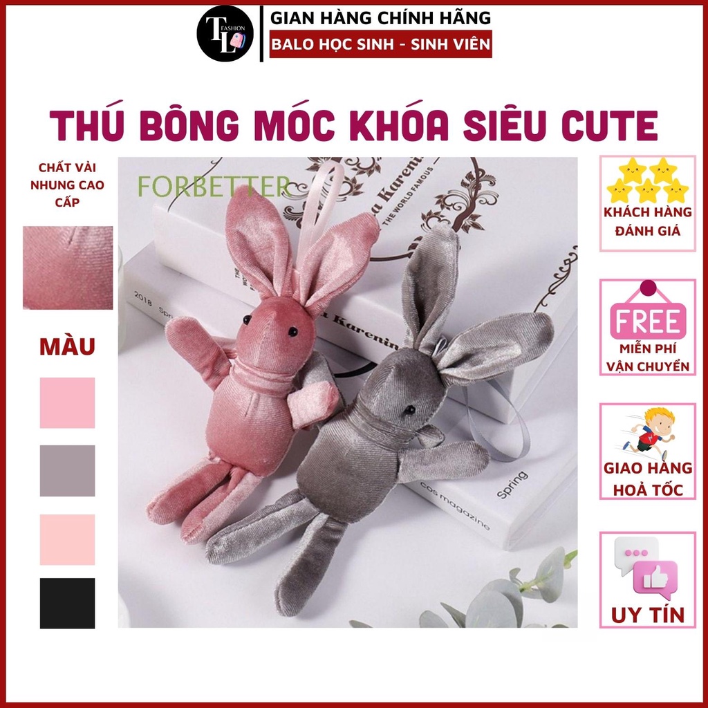 Móc khóa trang trí hình thỏ siêu cute TL