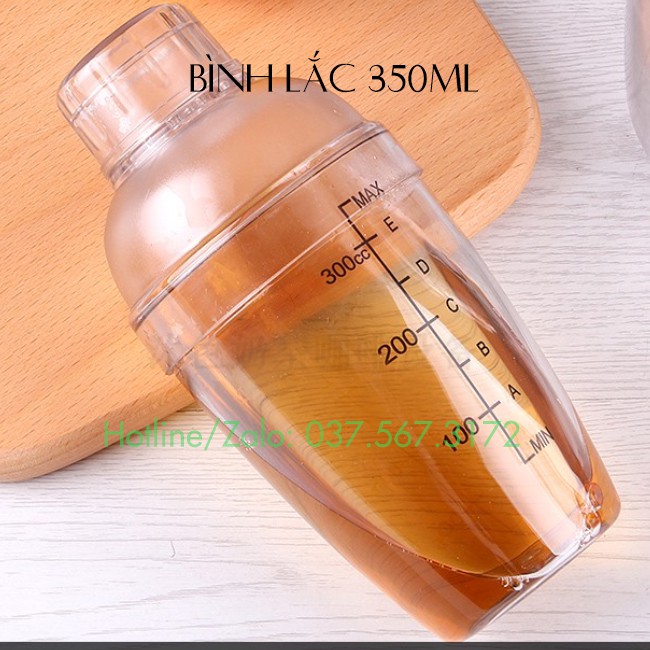 Bình lắc Shaker pha chế nhựa chia vạch đen 350ml 500ml 700ml 1000ml - Núm cho bìn Pb397