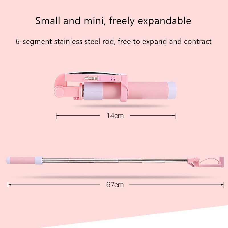 Gậy Chụp Ảnh Selfie Mini Kết Nối Bluetooth Kèm Gương Và Gậy Ba Chân Có Thể Kéo Dài Hỗ Trợ Phát Trực Tiếp | BigBuy360 - bigbuy360.vn