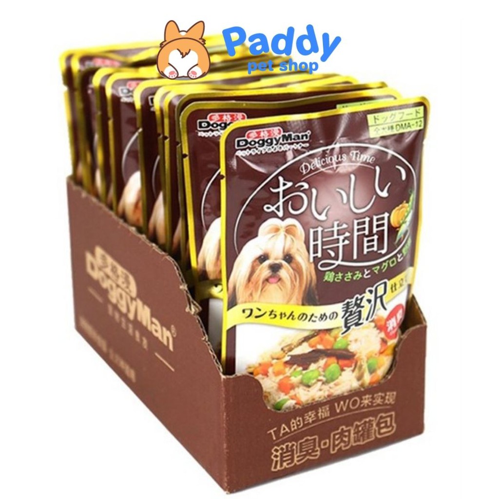 Pate DoggyMan Cho Chó Vị Bò, Cá & Rau Củ Tươi 70g (Nhập khẩu Nhật Bản)