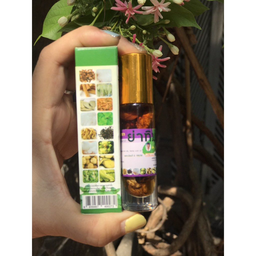 Dầu lăn thảo dược OTOP 16 vị Thái Lan 8ml - Herbal Liquid Balm Yatim Brand