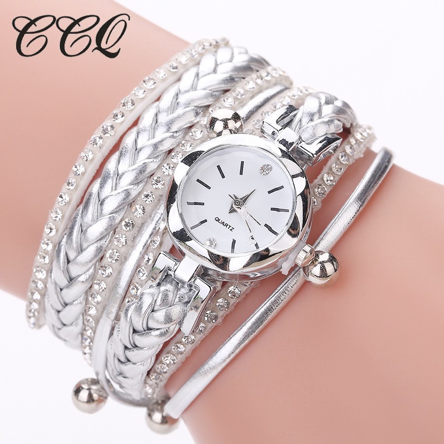Đồng hồ dây da đính đá sang trọng cho nữ
