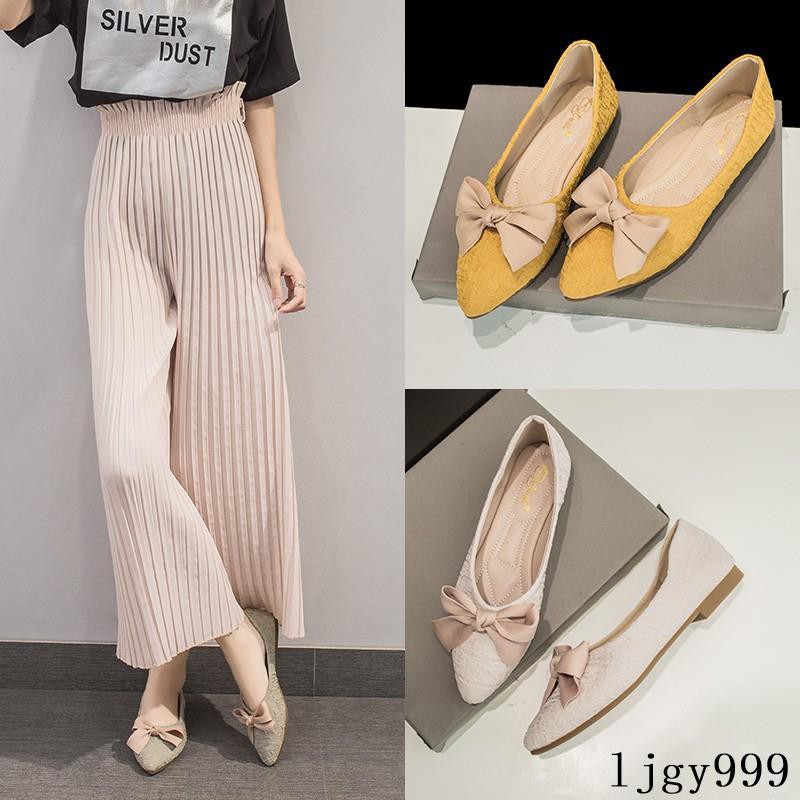 Giày Búp Bê Đế Mềm Đính Nơ Xinh Xắn Cho Nữ | BigBuy360 - bigbuy360.vn