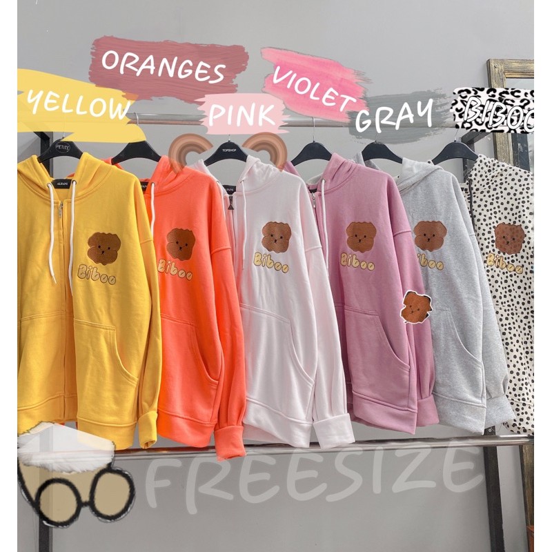 Áo Khoác Tay Phồng Nữ Khoá Kéo - Nỉ Ngoại Xuất Dư