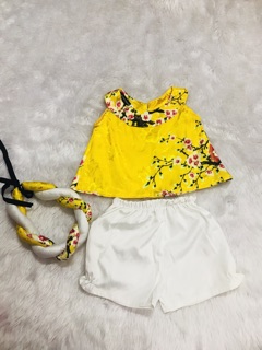 Set yếm quần ngố cho bé