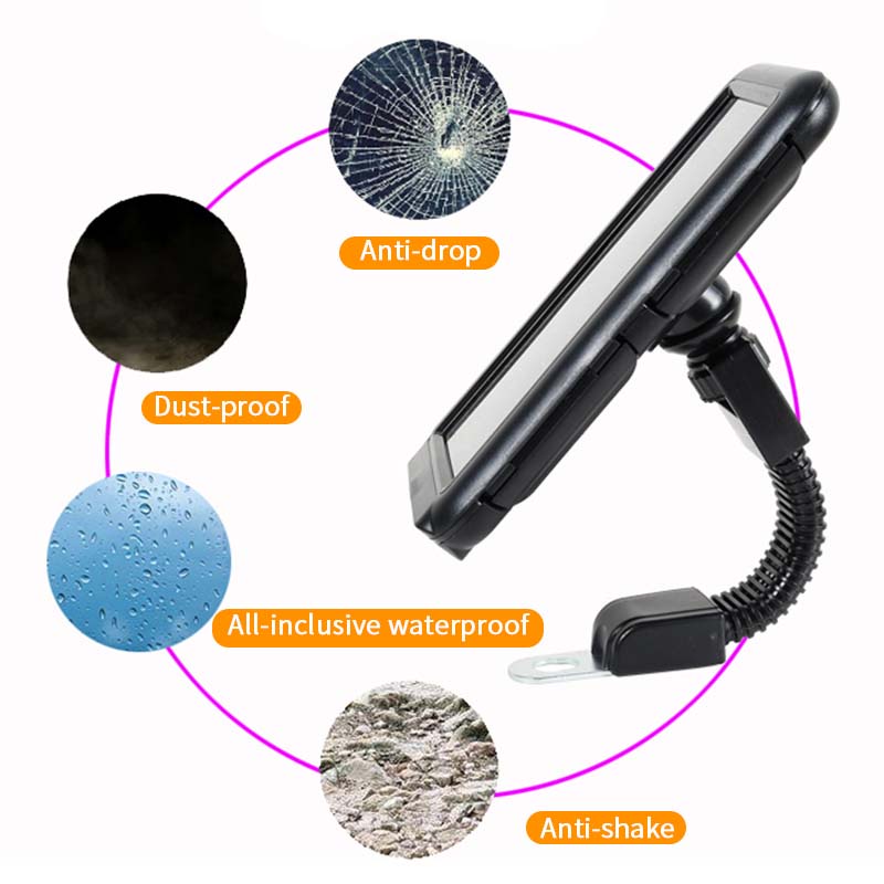 SEAMETAL Giá đỡ điện thoại gắn tay lái xe máy/xe đạp chống nước kích thước 4-6.5 inch tiện lợi
