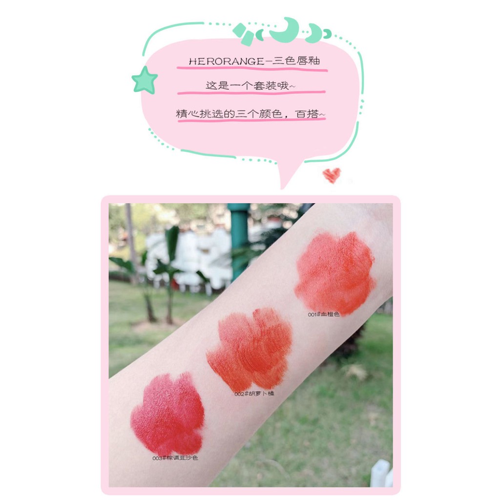 Set 3 Son Kem Nhung Mịn Trang Điểm Chuyên Nghiệp | BigBuy360 - bigbuy360.vn