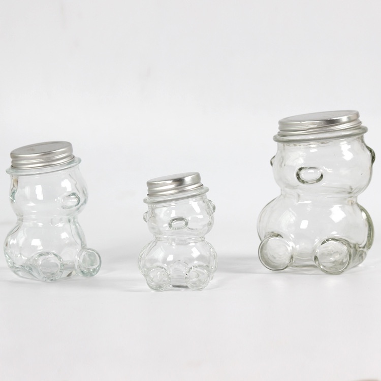 Hủ Thuỷ Tinh Hình Gấu Đựng Thực Phẩm Rất Dễ Thương 50ml