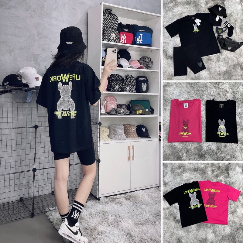 ⚡️ Áo Phông Unisex Life Work Black HÀNG XUẤT DƯ FULL TEM TAG