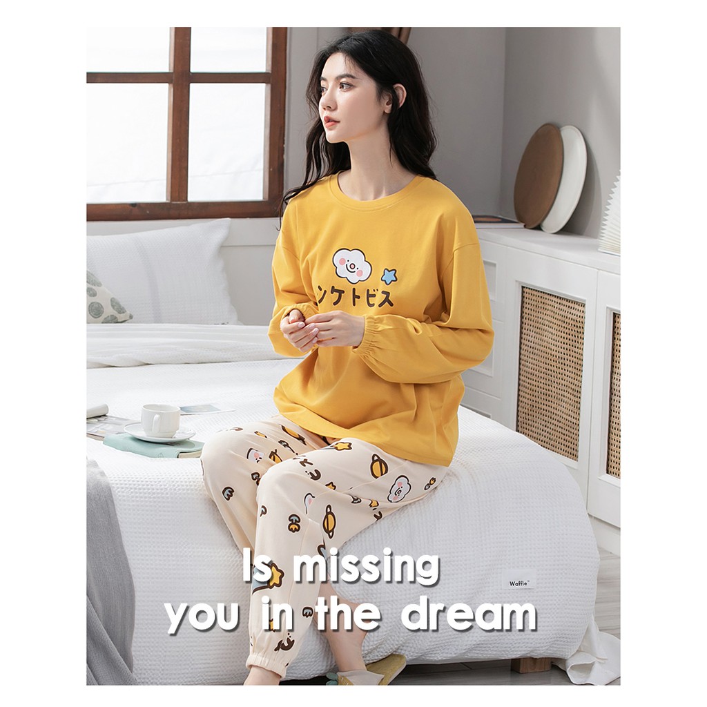 Đồ mặc nhà nữ thu đông chất cotton mịn đẹp - MH5131 | BigBuy360 - bigbuy360.vn