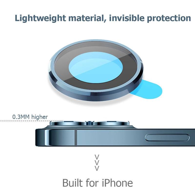 Ốp Điện Thoại Kính Cường Lực Viền Kim Loại Cho iPhone 13 12 11 Pro Max 11 12 13