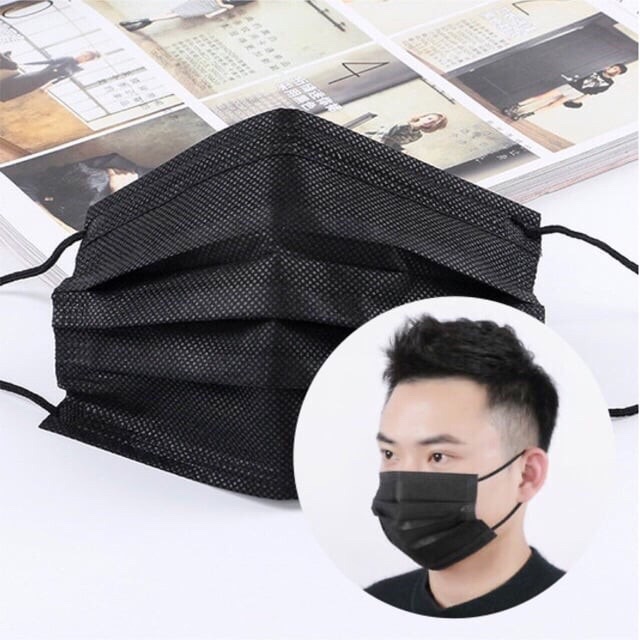 [SIÊU HOT - Màu đen cá tính] Hộp 50 cái khẩu trang y tế AMI 4 lớp đạt tiêu chuẩn ISO 9001/AMI ECO MASK Super Carbon