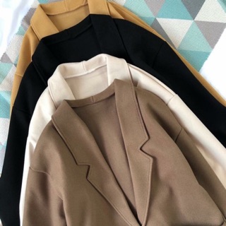 Áo khoác dạ cổ vest 1 khuy