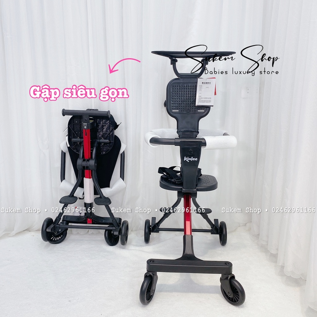 Xe Đẩy Du Lịch Thông Minh Kinlee / Xe Đẩy Đảo Chiều Gấp Gọn Siêu Nhẹ Cao Cấp Cho Bé