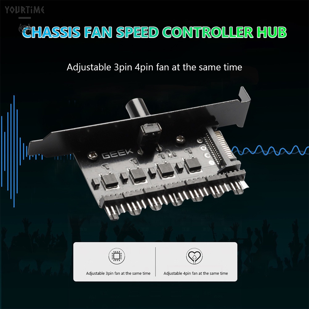 Bộ chia quạt tản nhiệt HUB 1 sang 7 12V 4 Pin 3 Pin