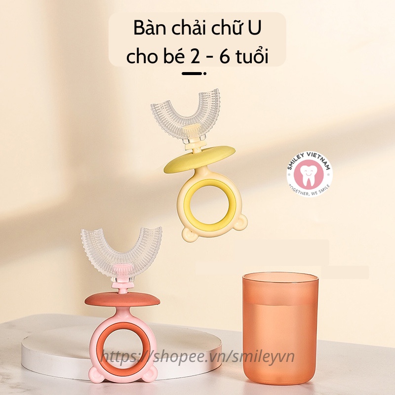 Bàn chải đánh răng cho bé Rainbow, bàn chải đánh răng chữ u cho bé 2-8 tuổi giúp làm sạch răng- an toàn cho trẻ nhỏ