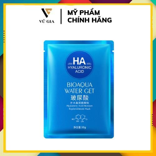 Mặt Nạ, Mặt Nạ HA Bioaqua Dưỡng Ẩm Trắng Da Chống Lão Hóa Giảm Mụn Giúp Da Mịn Màng Tự Nhiên 30g