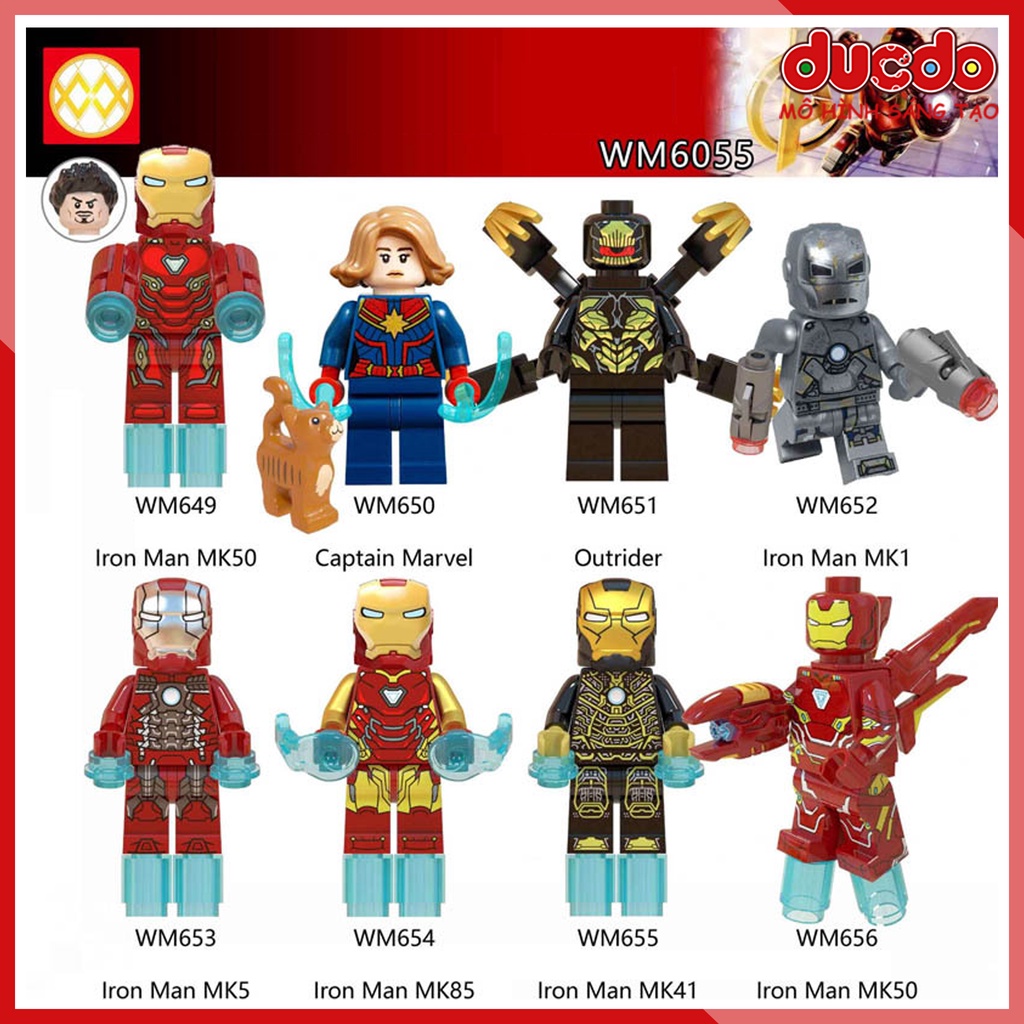 Minifigures siêu anh hùng Iron Man Avenger End Game - Đồ chơi Lắp ghép Xếp hình Mô hình Mini Super Hero WM6055 EndGame