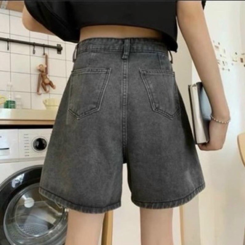 Quần bò ngố ống rộng 5 khuy cạp cao cực chất kèm ảnh thật