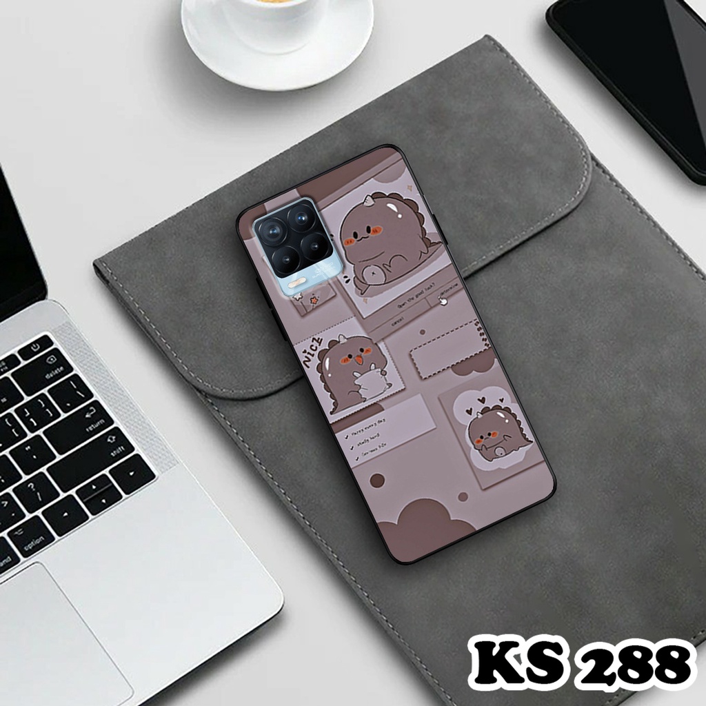 Ốp lưng Oppo Realme 8 - Realme 8 Pro - Ốp Oppo in hình khủng long DinoCute - Lưng nhám viền TPU