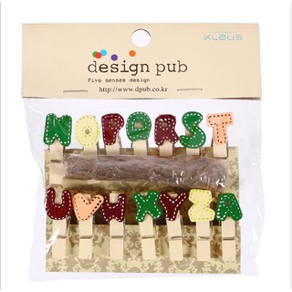 Bộ kẹp gỗ bảng chữ cái