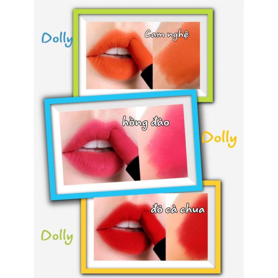 [Đỏ Cà Chua ] Son  Sáp Phủ Phấn Dolly Không Chì Màu Đỏ Cà Chua | BigBuy360 - bigbuy360.vn