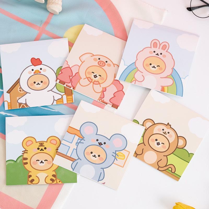 Thiệp Sinh Nhật Thiệp Viết Thư Tay 12 Con Giáp Siêu Dễ Thương Handmade In Nổi 4D