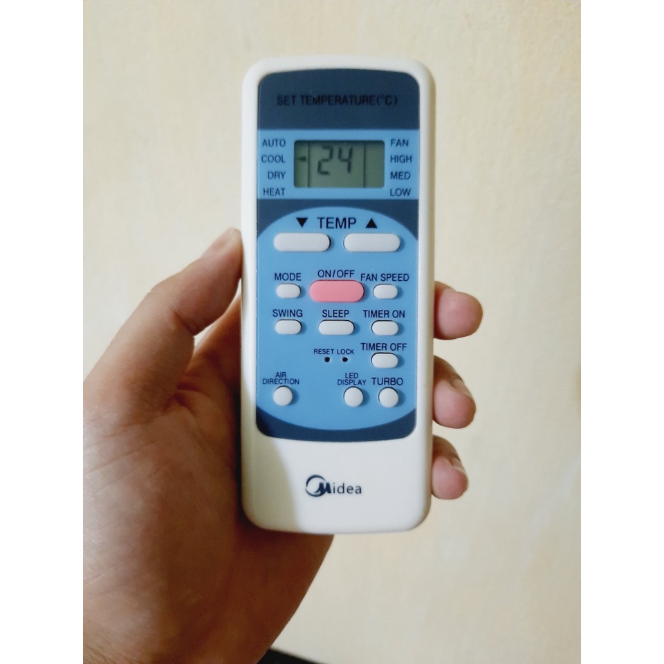 Remote Điều khiển điều hòa Midea 1&amp; 2 chiều Inverter - Hàng chính hãng mới 100% Tặng kèm Pin!!!