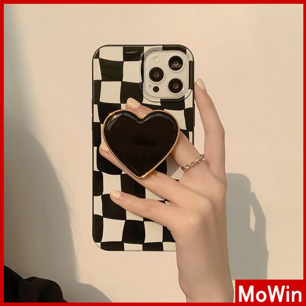 Ốp Điện Thoại Silicon Mềm Có Giá Đỡ Hình Trái Tim Xinh Xắn Cho iPhone 13 Pro Max 12 Pro Max 11 7 Plus