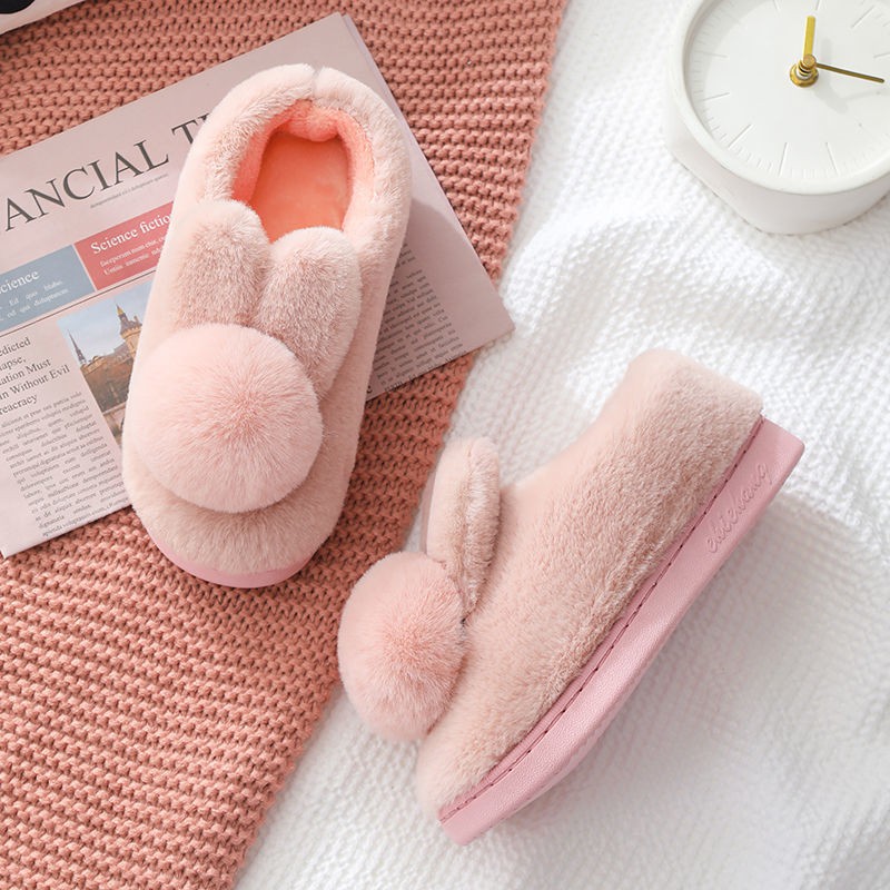 Dép Bông Đi Trong Nhà Chống Trượt Giữ Ấm Chân Họa Tiết Hoạt Hình Ba Chiều Thời Trang Mùa Đông Cho Nữ